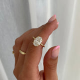 2.68 CT Oval CVD Lab Grown Diamond Solitaire Style Engagement Ring