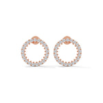 1.2 TCW Round Cut Moissanite Huggies Earrings