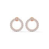 1.2 TCW Round Cut Moissanite Huggies Earrings