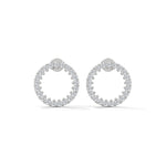1.2 TCW Round Cut Moissanite Huggies Earrings