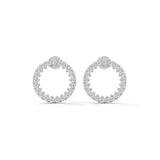1.2 TCW Round Cut Moissanite Huggies Earrings