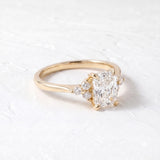 1 CT Cluster Radiant Lab Grown Diamond Engagement Ring