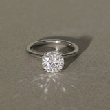 1.0 CT Round  Lab Grown Diamond Solitaire Setting Engagement Ring