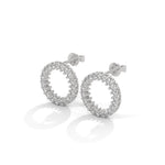 1.2 TCW Round Cut Moissanite Huggies Earrings