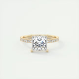 2 CT Princess Solitaire CVD F/VS1 Diamond Engagement Ring 8