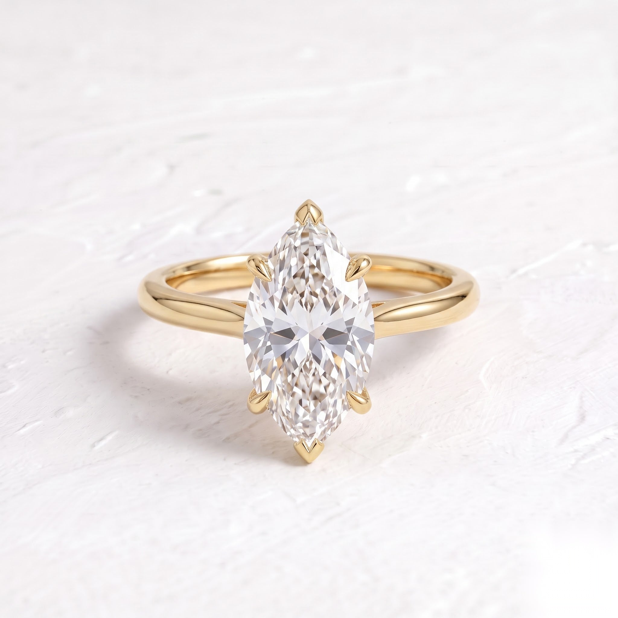1.25 CT Solitiare Marquise Lab Grown Diamond Engagement Ring
