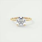 2 CT Round Hidden Halo CVD F/VS1 Diamond Engagement Ring 8