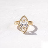 3 CT Vintage Marquise Lab Grown Diamond Engagement Ring