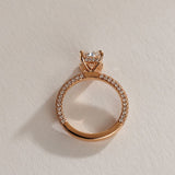 1.02 CT Radiant Lab Grown Diamond Pave Style Engagement Ring