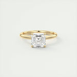 2 CT Asscher Solitaire CVD F/VS1 Diamond Engagement Ring 8