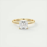2 CT Asscher Solitaire CVD F/VS1 Diamond Engagement Ring 8