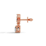 1 TCW Round & Baguette Cut Moissanite Huggies Earrings