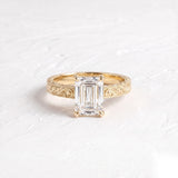 3 CT Vintage Emerald Lab Grown Diamond Engagement Ring