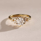 1.5 CT Round⁠ Lab Grown Diamond Cluster Style Engagement Ring