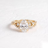 2 CT Cluster Oval Lab Grown Diamond Engagement Ring