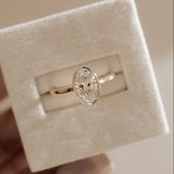 1.53 CT Oval  Lab Grown Diamond Solitaire Setting Engagement Ring