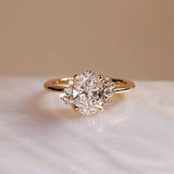 1.80 CT Oval⁠ Lab Grown Diamond cluster Style Engagement Ring