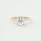 2 CT Round Solitaire CVD F/VS1 Diamond Engagement Ring 8