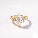 1.5 CT Nature Inspired Marquise Lab Grown Diamond Engagement Ring