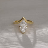 2.0 CT Marquise  Lab Grown Diamond Unique Style Engagement Ring