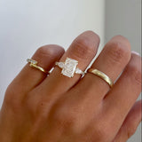 2.40 CT Radiant Lab Grown Diamond Three Stone Style Engagement Ring