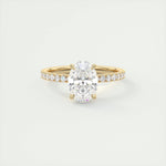 1.5 CT Oval Solitaire CVD F/VS1 Diamond Engagement Ring 8