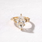 3 CT Nature Inspired Marquise Lab Grown Diamond Engagement Ring