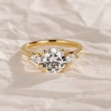 1.5 CT Round⁠ Lab Grown Diamond Three Stone Style Engagement Ring
