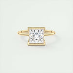 2 CT Princess Solitaire CVD F/VS1 Diamond Engagement Ring 8