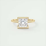 2 CT Princess Solitaire CVD F/VS1 Diamond Engagement Ring 8