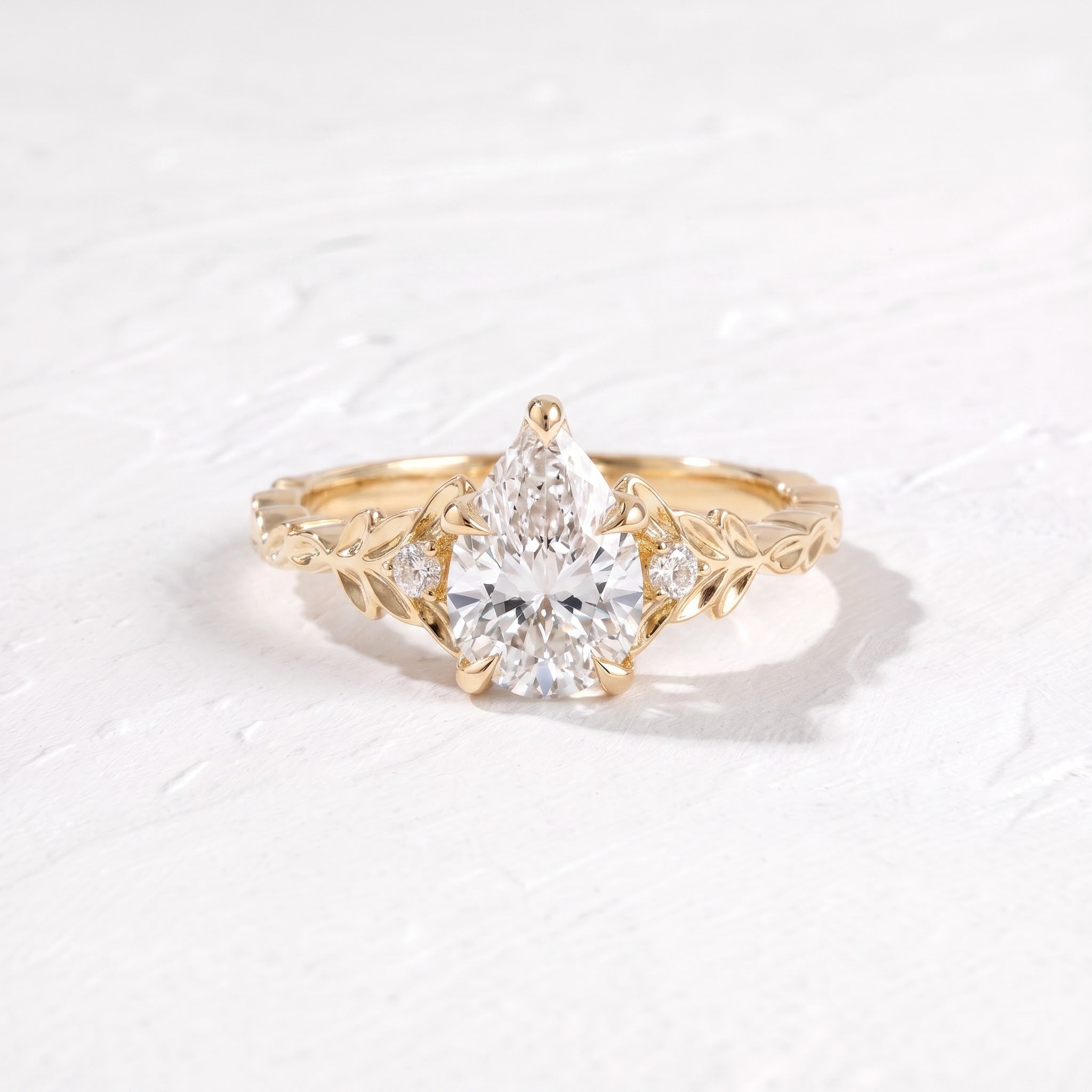 2 CT Nature Inspired Marquise Lab Grown Diamond Engagement Ring