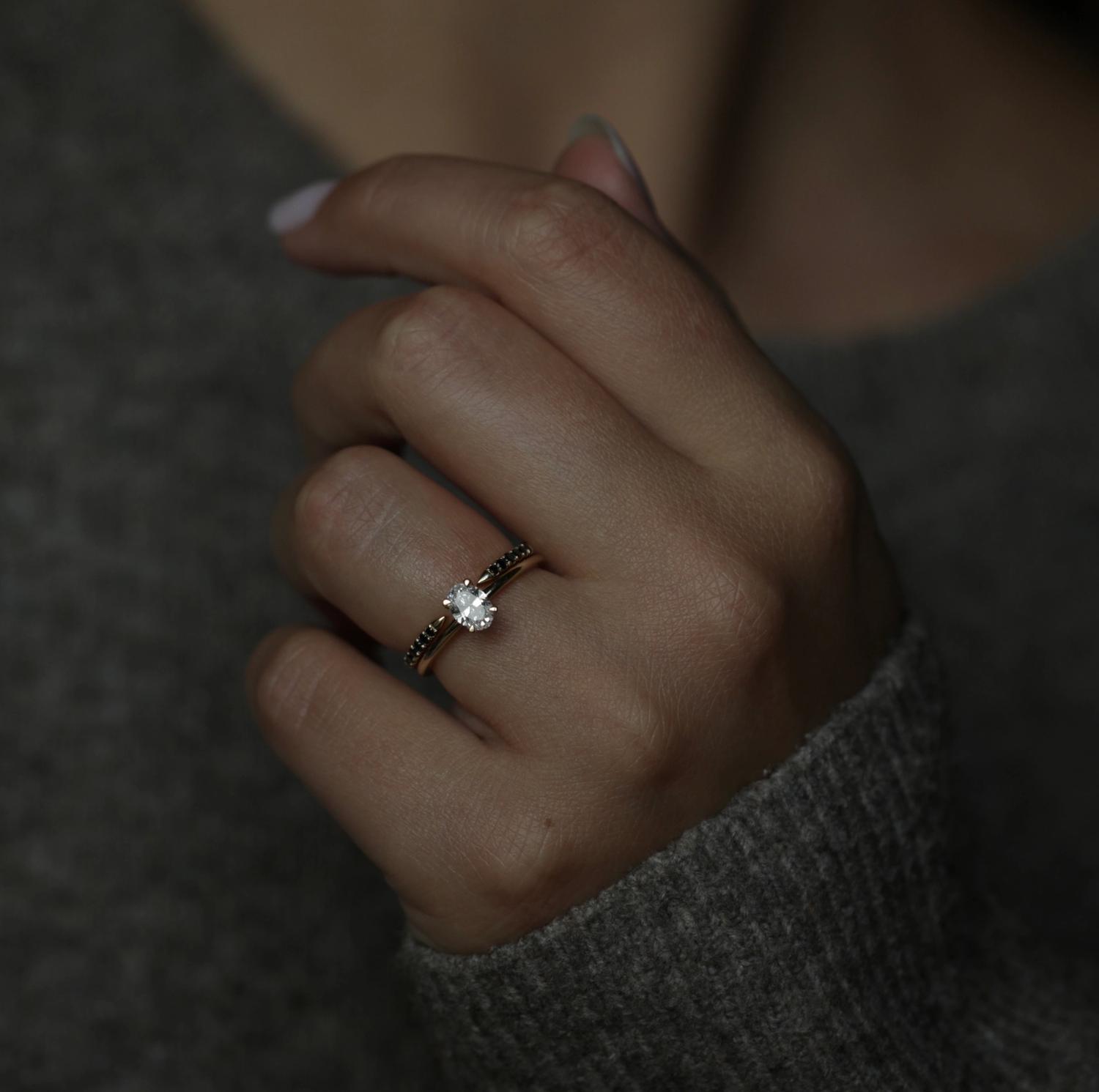 Oval Solitaire Lab Grown Diamond Engagement Ring