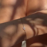 0.2 TCW Round Cut Charm Moissanite Bracelet