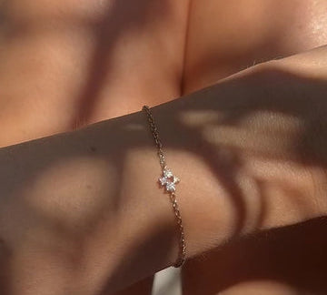 0.2 TCW Round Cut Charm Moissanite Bracelet