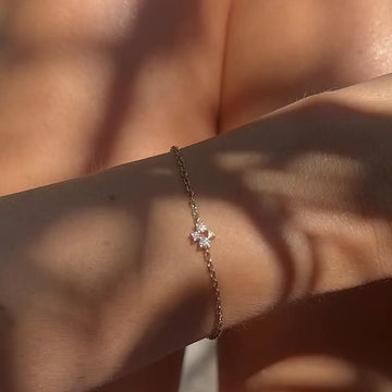 0.2 TCW Round Cut Charm Moissanite Bracelet