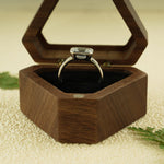 Stunning 1.0 - 2.0 CT Emerald Moissanite Engagement Ring with Bezel Design 7