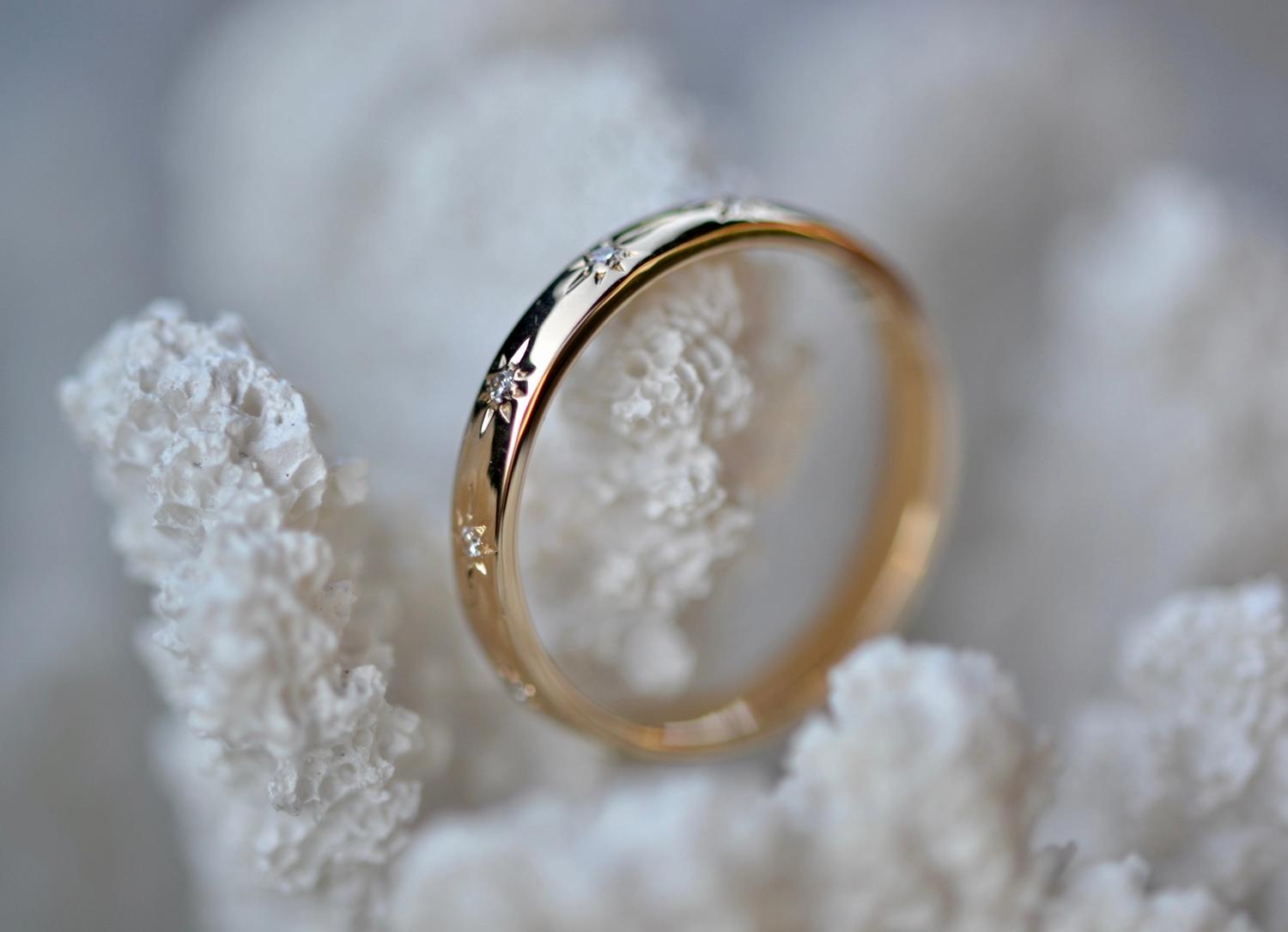 0.10 CT Round Flush Setting Lab Grown Diamond Wedding Band