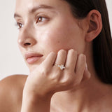 Stunning 1.30 CT Oval Moissanite Engagement Ring with Three Stone Design