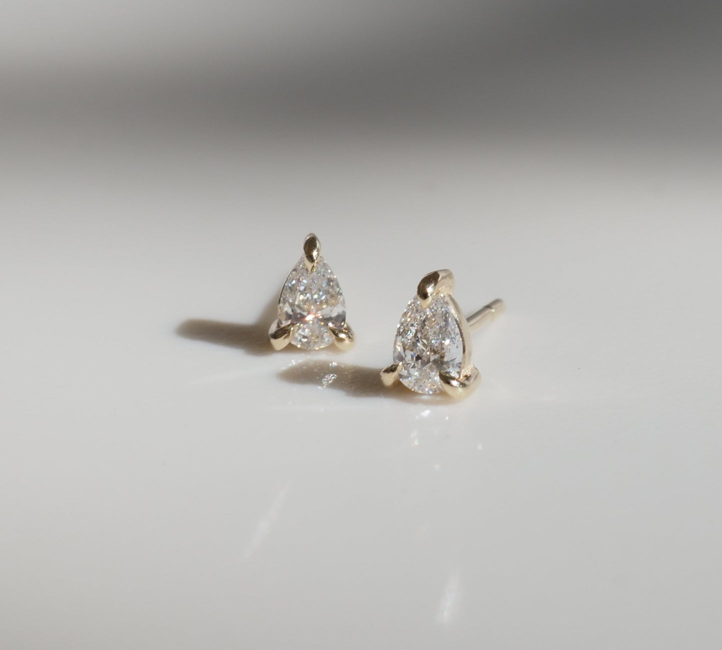 2.0 TCW Pear Cut Lab Grown Stud Earrings