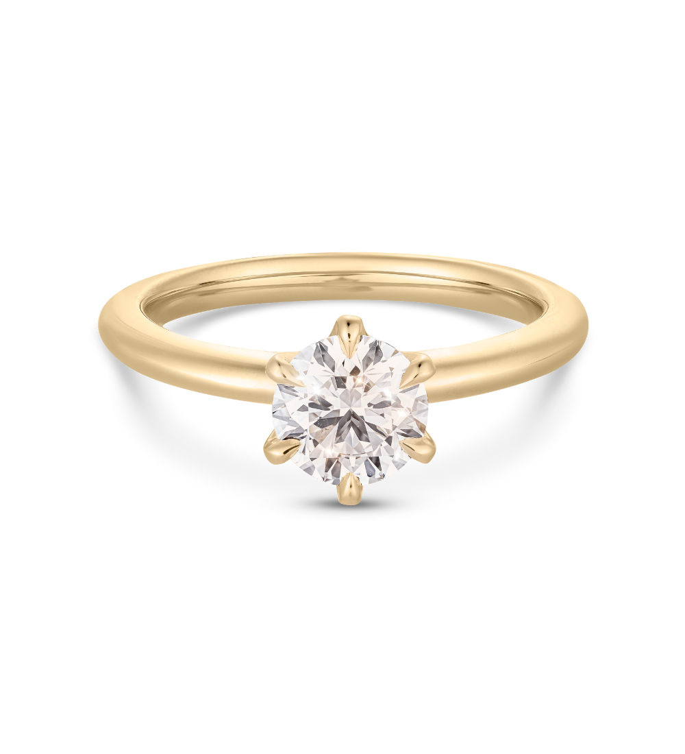 1.56 CT Round Solitaire Lab Grown Diamond Engagement Ring