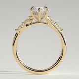 2 CT Marquise Pave Lab Grown Diamond Engagement Ring