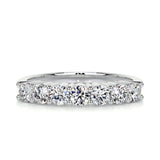 0.75 CT Round 7 Stones CVD EF/VVS Diamond Wedding Band 1