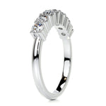 0.75 CT Round 7 Stones CVD EF/VVS Diamond Wedding Band 16