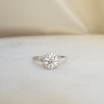 Round Halo & Pave Lab Grown Diamond Engagement Ring