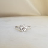 Round Halo & Pave Lab Grown Diamond Engagement Ring