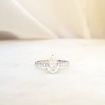 Pear Cut Pave Lab Grown Diamond Engagement Ring