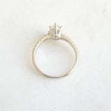Pear Cut Pave Lab Grown Diamond Engagement Ring