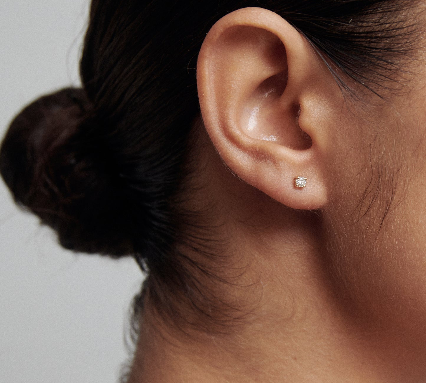0.05 TCW Round Moissanite Stud Earrings