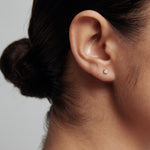 0.05 TCW Round Moissanite Stud Earrings