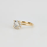 Round Lab Grown Diamond Cluster Engagement Ring